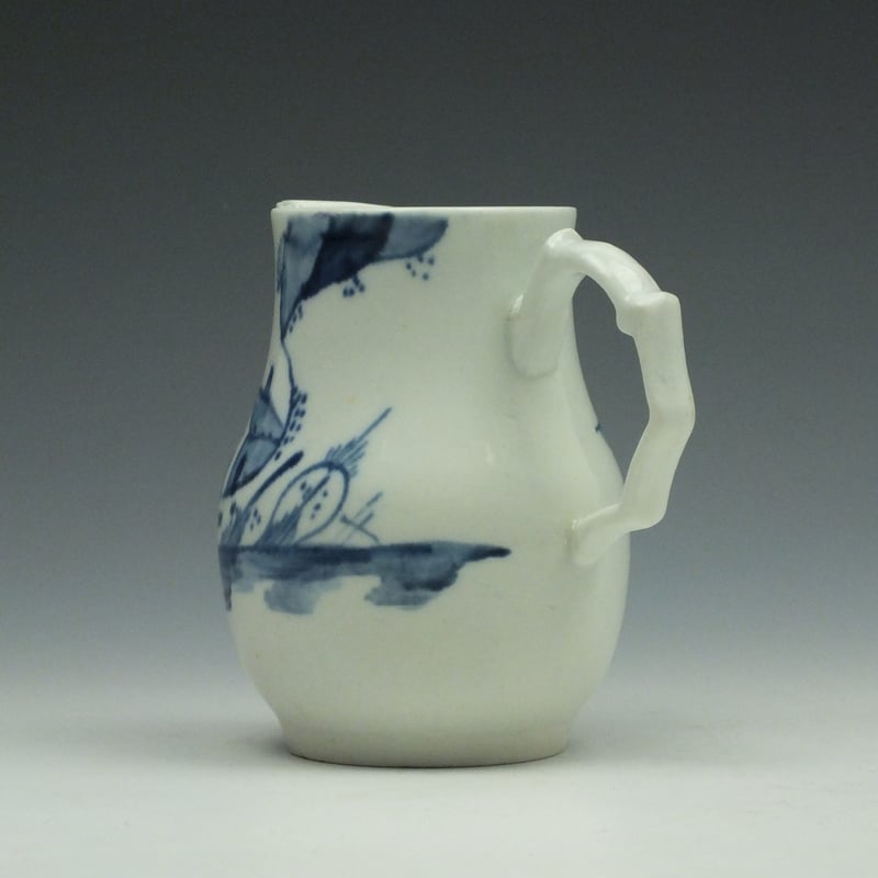 Longton Hall Hut and Man Fishing Pattern Sparrow Beak Jug c1755-60 (6)