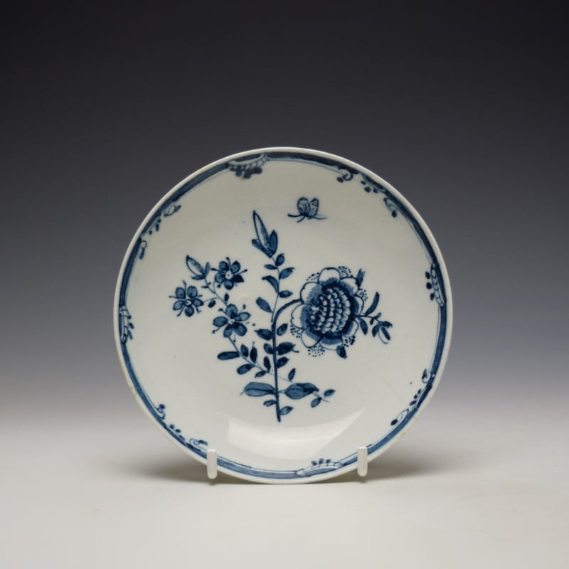 Sunflower Pattern Saucer c1765-70 Rare Mark