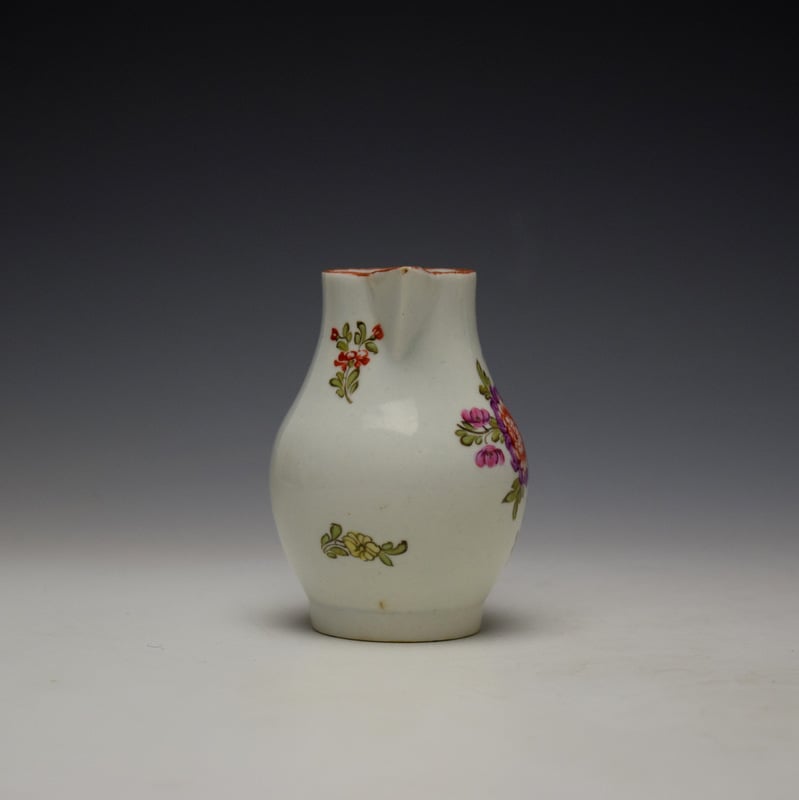Lowestoft Tulip Painter Sparrow Beak Jug C1780-85 (2)