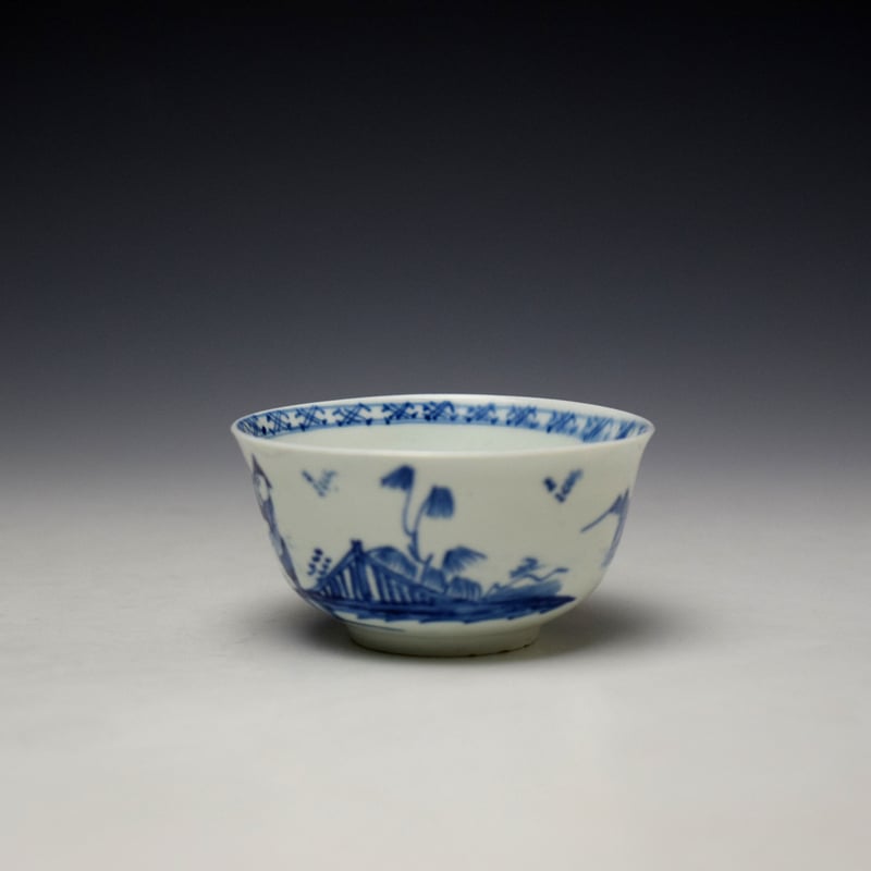 Vauxhall Chinaman and Fence Pattern Teabowl c1755-60 (4)