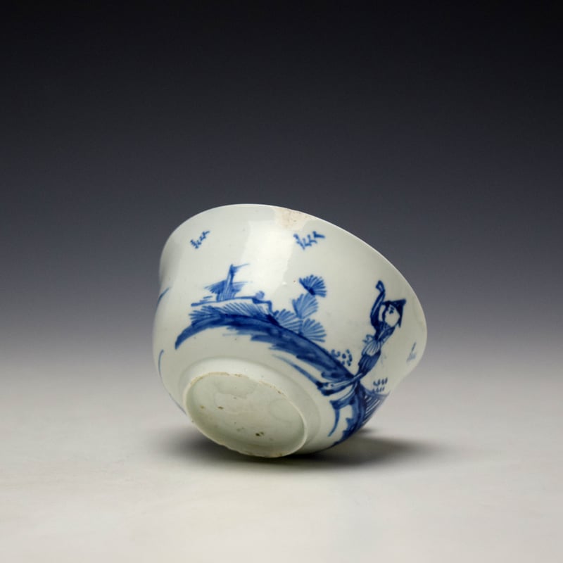 Vauxhall Chinaman and Fence Pattern Teabowl c1755-60 (6)