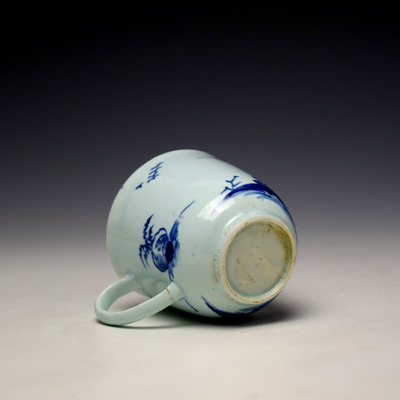 Vauxhall Crossed Rock and Pagoda Pattern Coffee Cup c1758-60 (7)