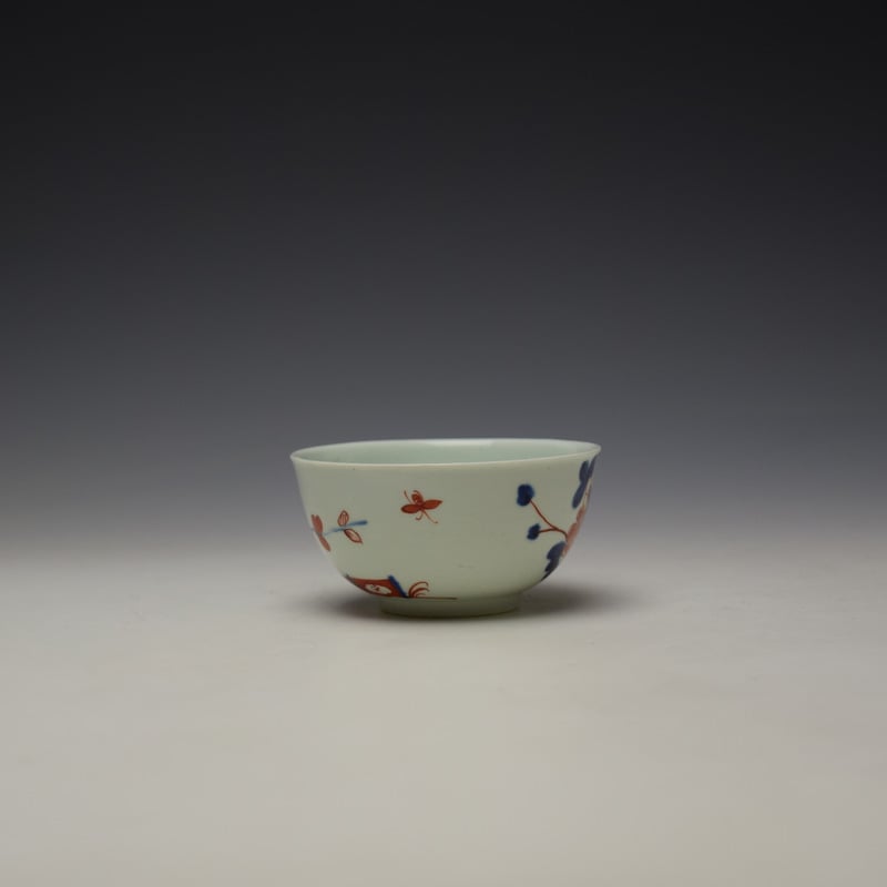 Vauxhall Imari Rock Warbler Fence Pattern Teabowl c1756-60 (3)