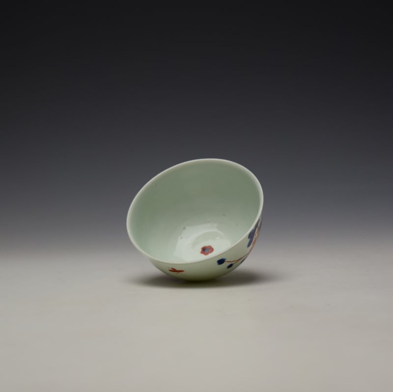 Vauxhall Imari Rock Warbler Fence Pattern Teabowl c1756-60 (5)