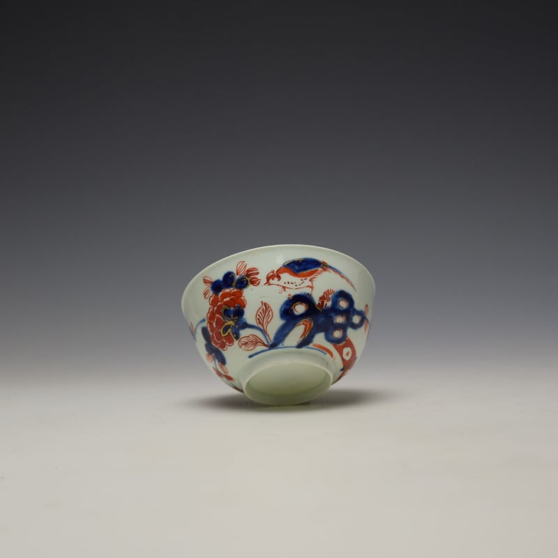 Vauxhall Imari Rock Warbler Fence Pattern Teabowl c1756-60 (6)