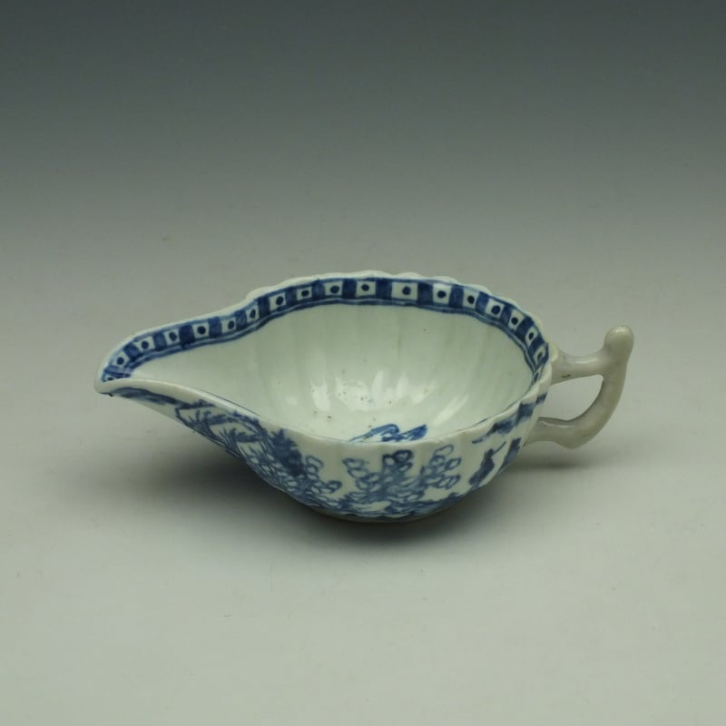 Vauxhall Two Men on a Rocky Island Pattern Butterboat c1757-62 (10)