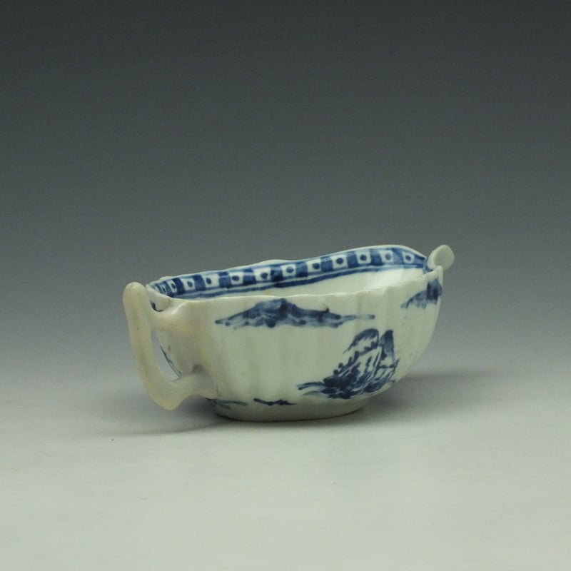 Vauxhall Two Men on a Rocky Island Pattern Butterboat c1757-62 (7)