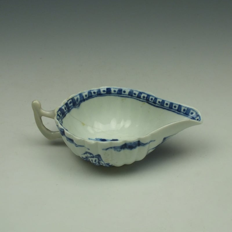 Vauxhall Two Men on a Rocky Island Pattern Butterboat c1757-62 (9)