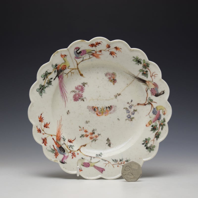 West Pans Floral Pattern Plate c1760-65 (2)