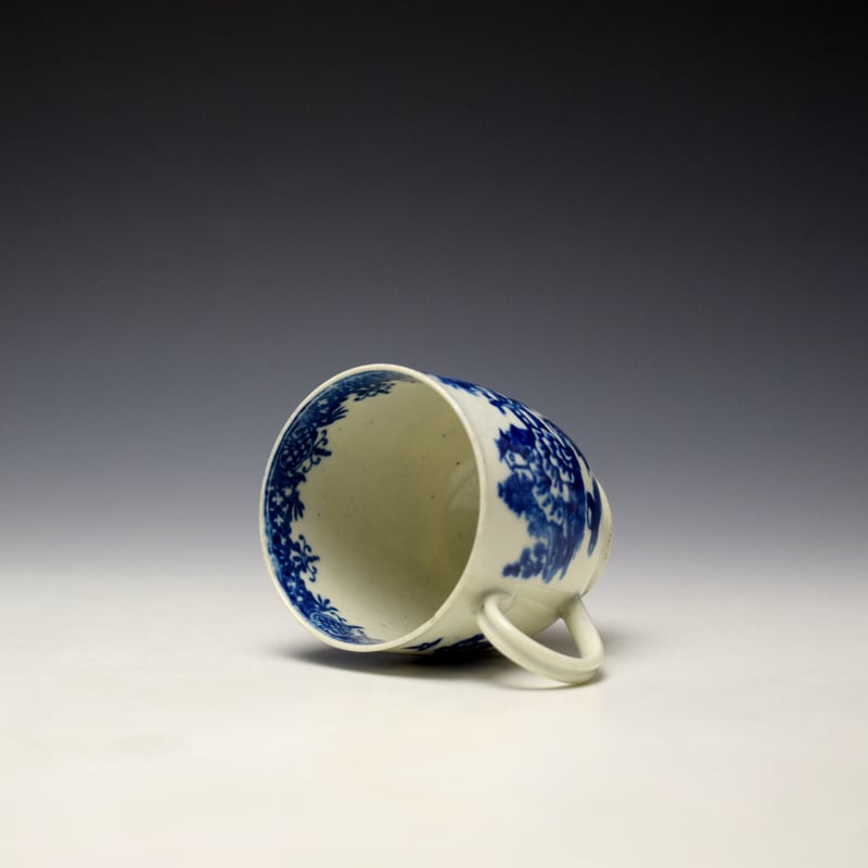 Worcester Argument Pattern Coffee Cup and Saucer c1780-85 (5)
