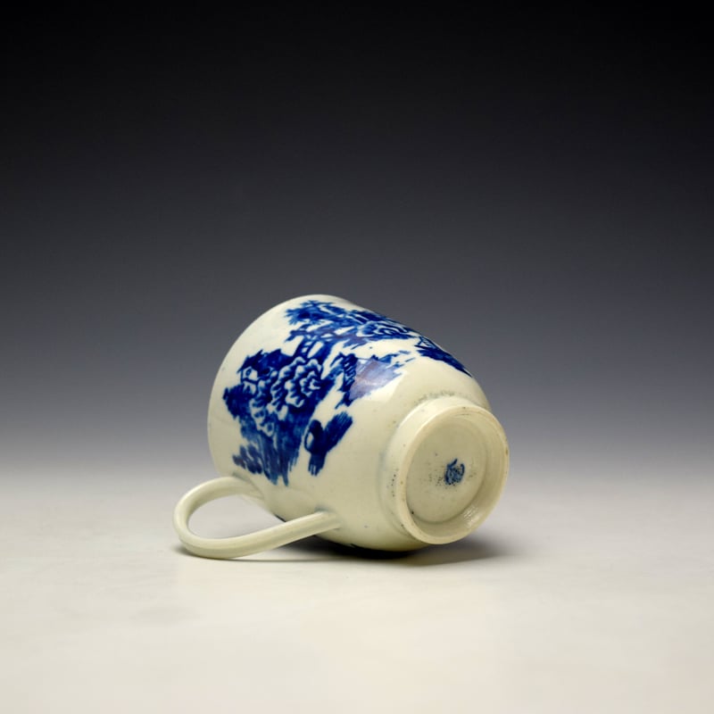 Worcester Argument Pattern Coffee Cup and Saucer c1780-85 (6)