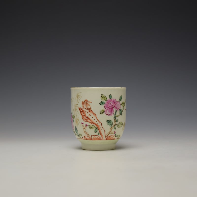 Worcester Bird Perched on Rock Pattern Coffee Cup c1768-75 (2)