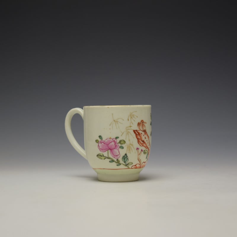 Worcester Bird Perched on Rock Pattern Coffee Cup c1768-75 (3)