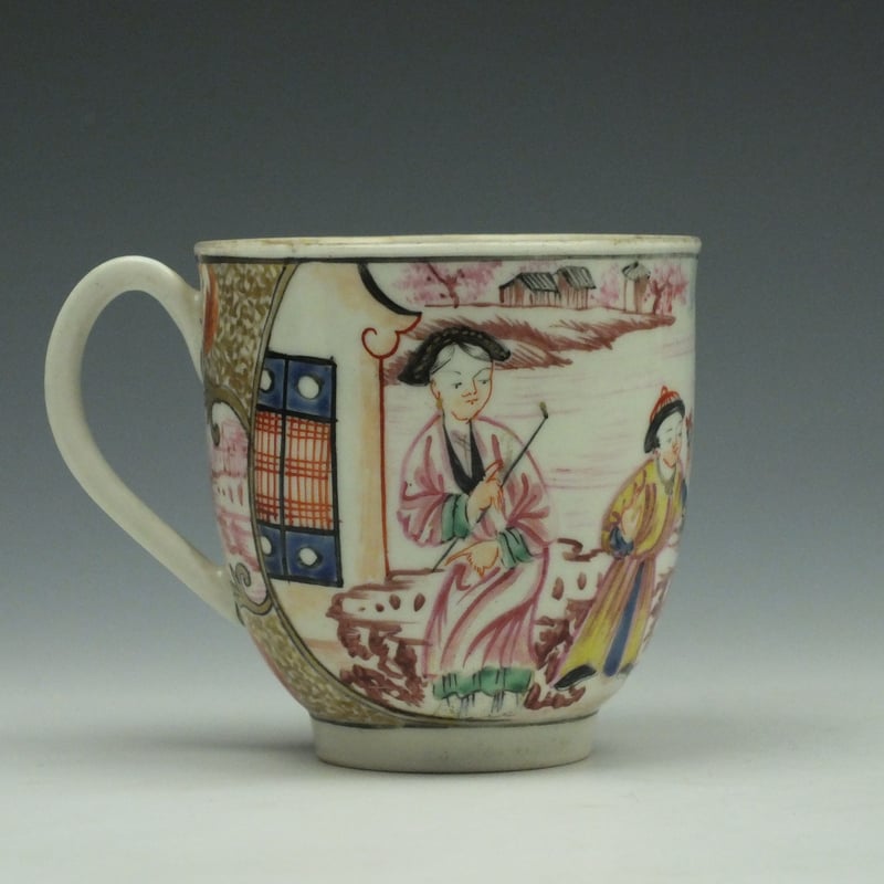 Worcester James Giles Decorated Mandarin Pattern Coffee Cup, c1780 (3)