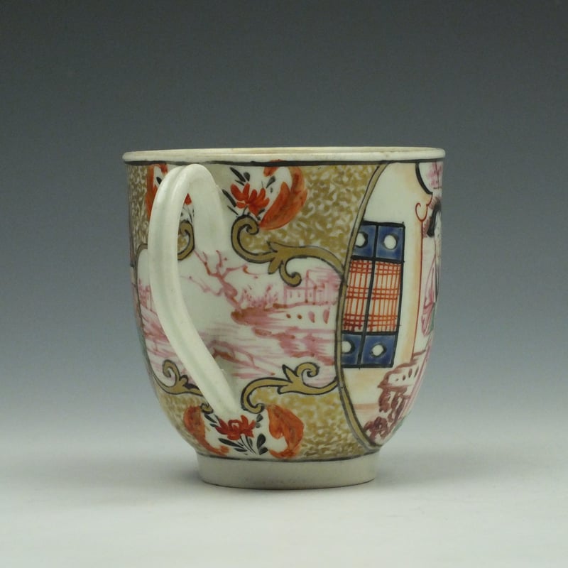 Worcester James Giles Decorated Mandarin Pattern Coffee Cup, c1780 (4)