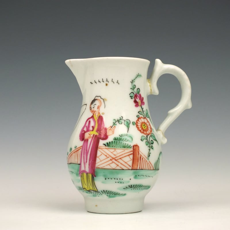 Baddeley-Littler Mandarin Man Fishing Pattern Sparrow Beak Jug c1785