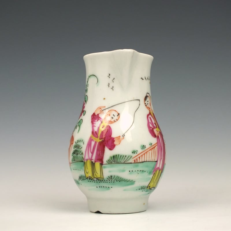 Badderley Littler Mandarin Pattern Sparrow Beak Jug c1780 (2)