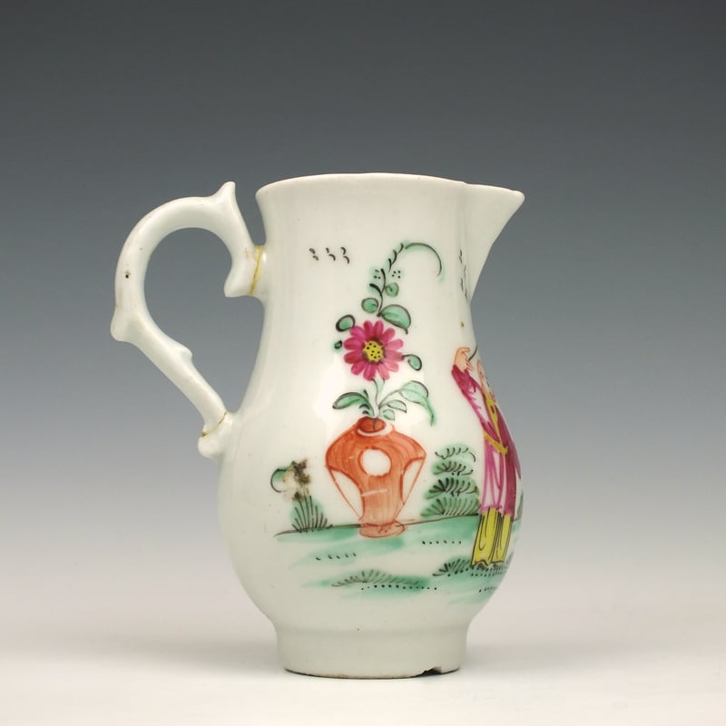 Badderley Littler Mandarin Pattern Sparrow Beak Jug c1780 (3)