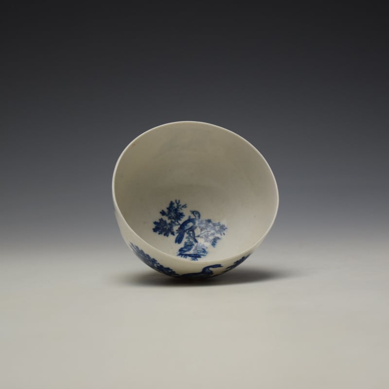 Caughley Birds in Branches Pattern Teabowl c1778-92 (5)