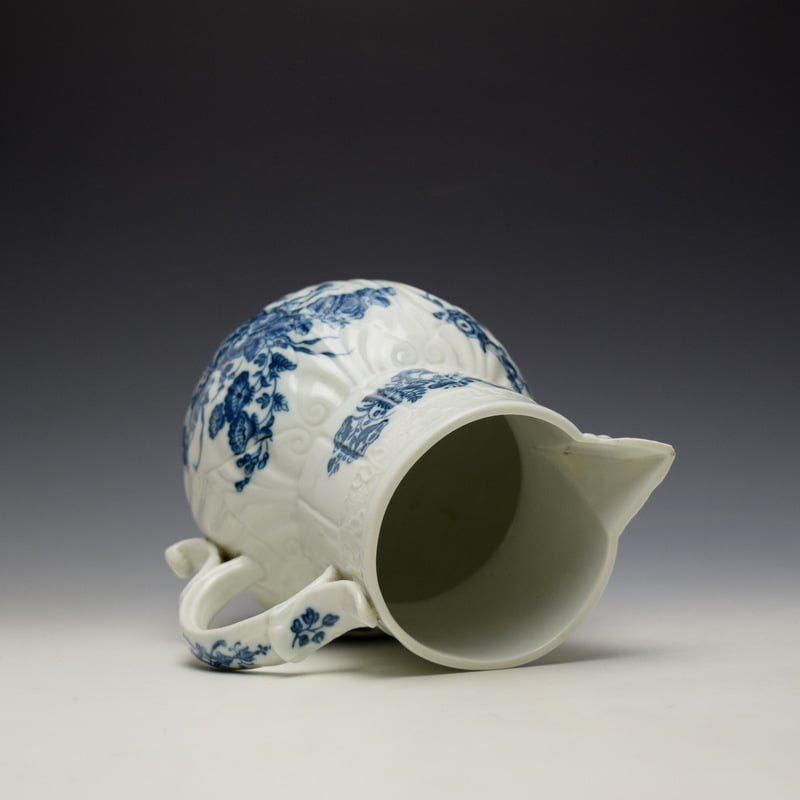 Caughley Bouquets Pattern Mask Spout Jug c1776-94 (6)