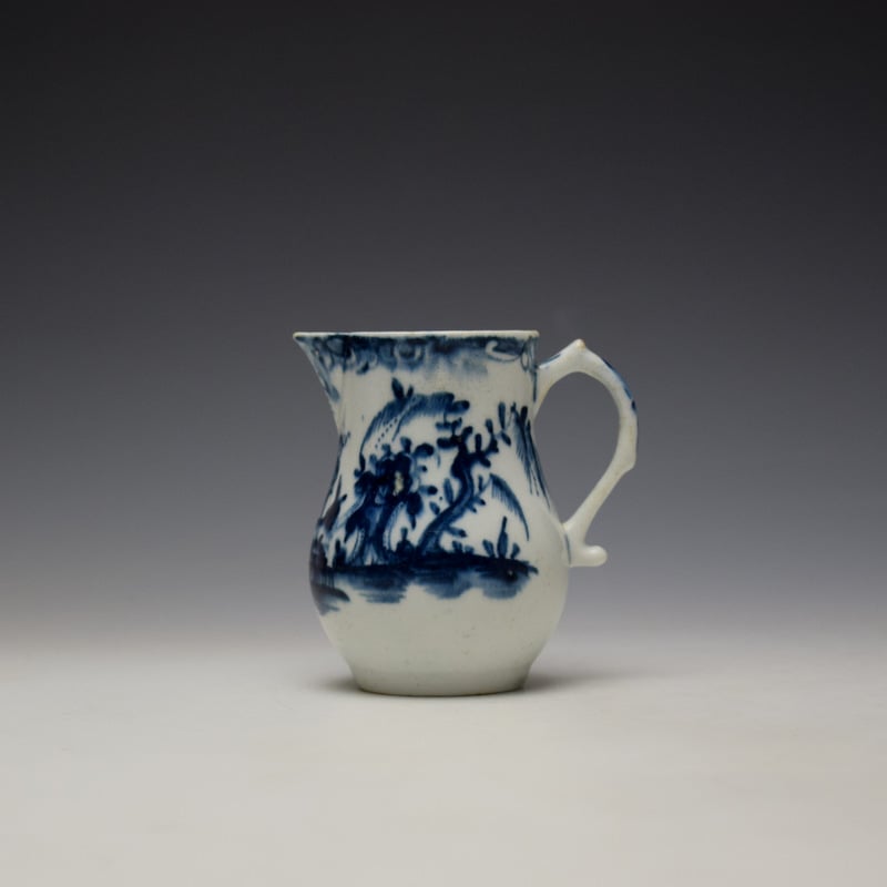 Boy on a Bridge Pattern Sparrow Beak Jug c1763