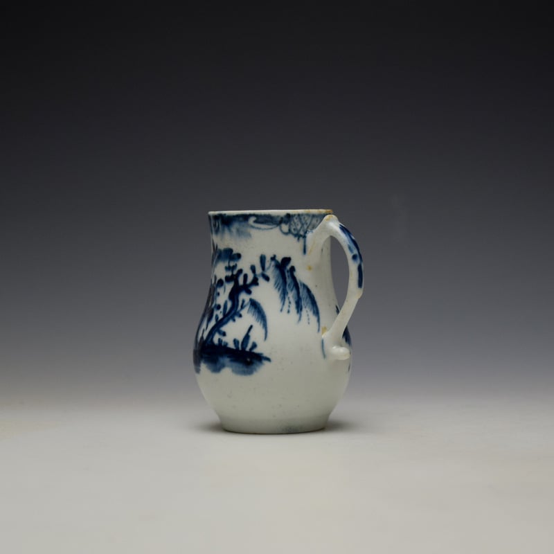 Lowestoft Boy on Bridge Pattern Sparrow Beak Jug c1763 (6)
