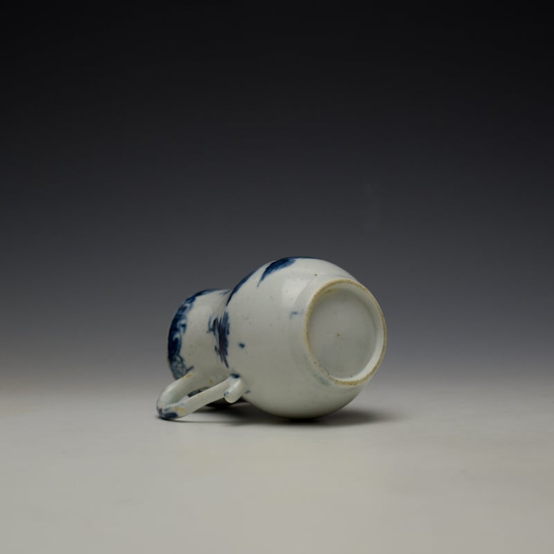 Lowestoft Boy on Bridge Pattern Sparrow Beak Jug c1763 (8)