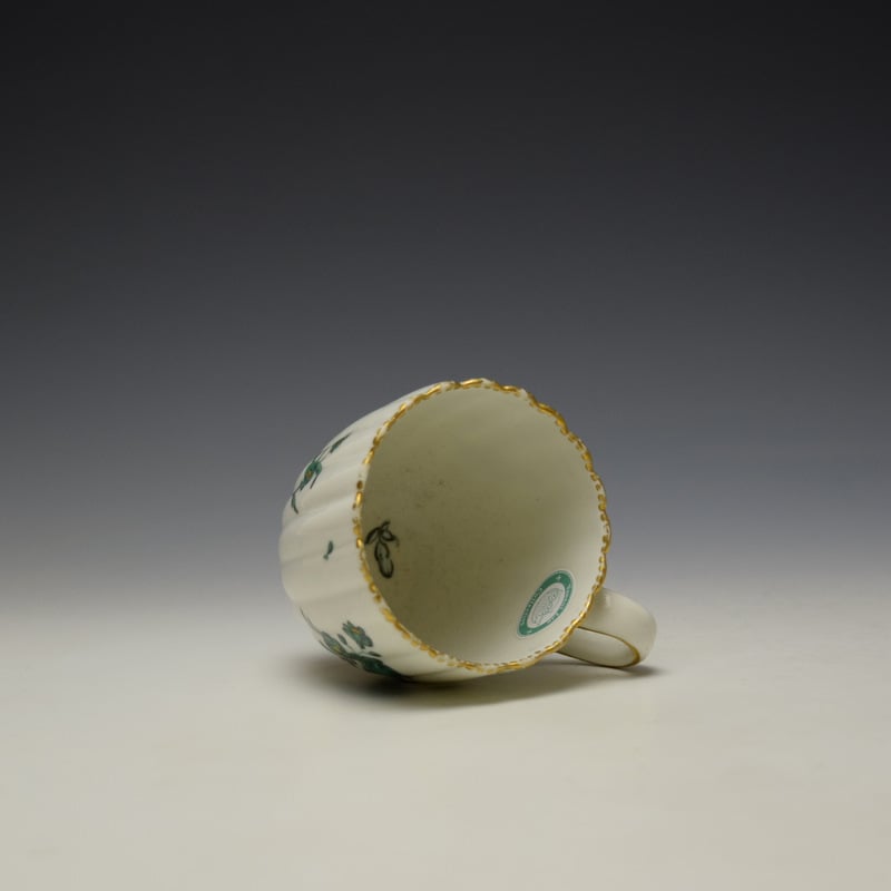 Chelsea Derby Giles Decorated Green Floral Pattern Fluted Coffee Cup c1769-75 (7)
