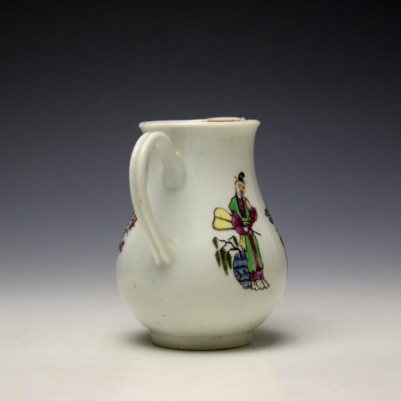 Worcester Chinese Family Pattern Sparrow Beak Jug c1770-75 (4)