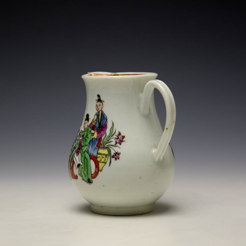 Worcester Chinese Family Pattern Sparrow Beak Jug c1770-75 (5)