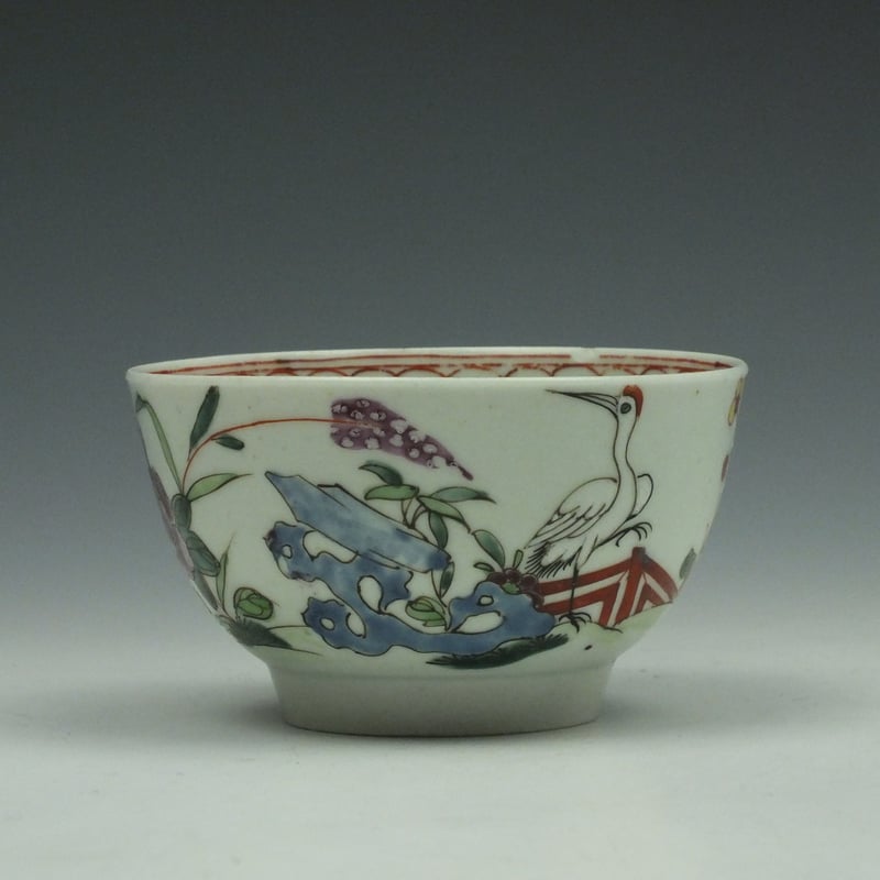 Crane and Fence Pattern Teabowl c1760 (Reserved)