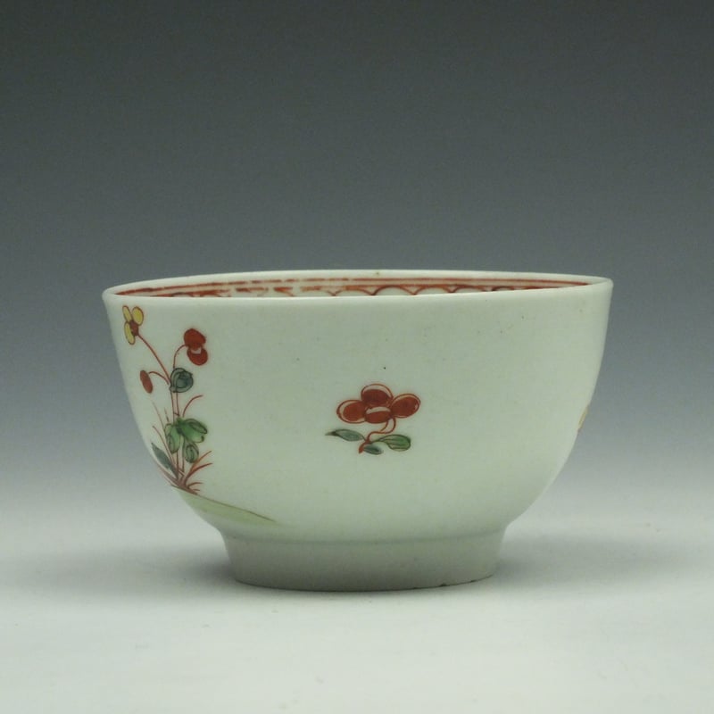 Liverpool Crane and Fence Pattern Teabowl c1760 (3)