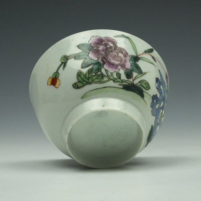 Liverpool Crane and Fence Pattern Teabowl c1760 (7)