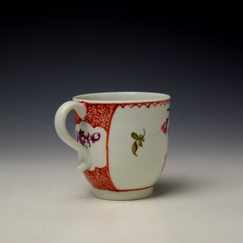 Lowestoft Dahlia and Daisy Pattern Coffee Cup c1785 (3)