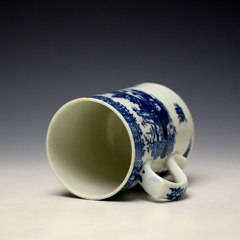 Lowestoft Dark Landscape Pattern Small Mug c1790-1800 (6)