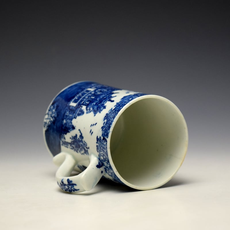 Lowestoft Dark Landscape Pattern Small Mug c1790-1800 (7)