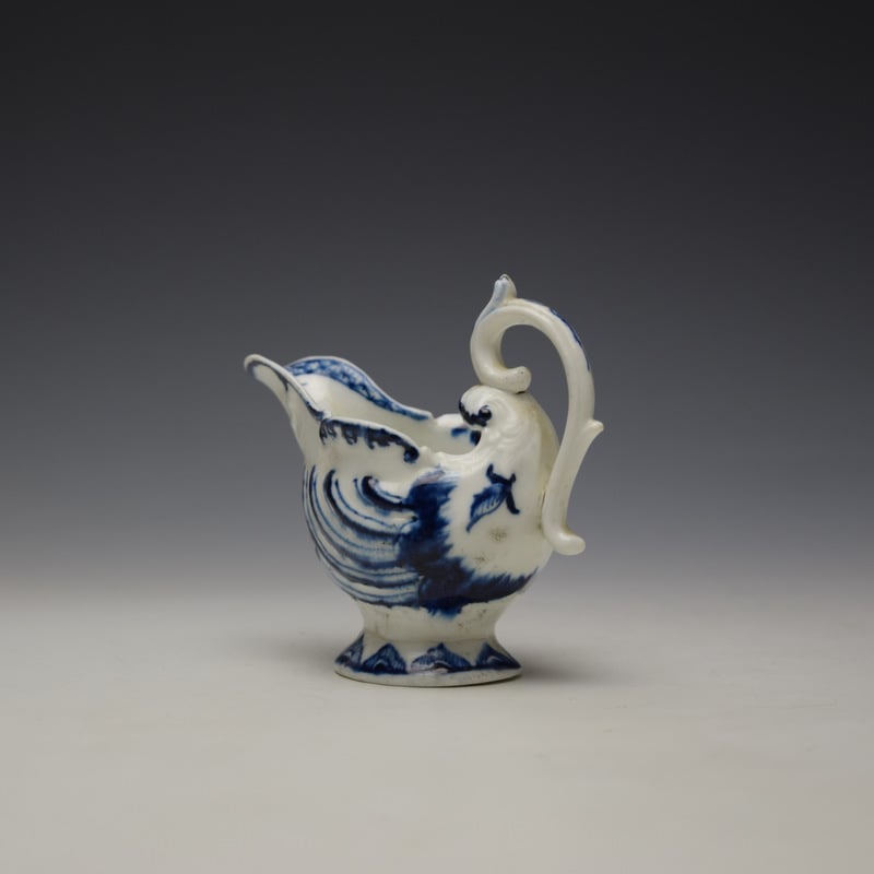 Derby Porcelain Moulded Dolphin Ewer c1770 (6)