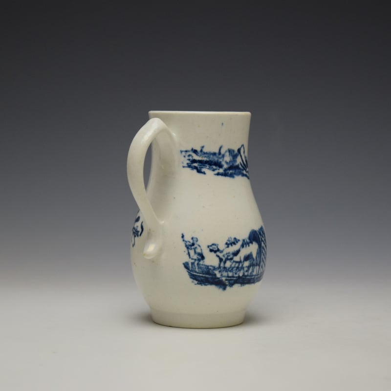 Lowestoft Dromedaries on a Raft Pattern Sparrow Beak Cream Jug c1772 (5)
