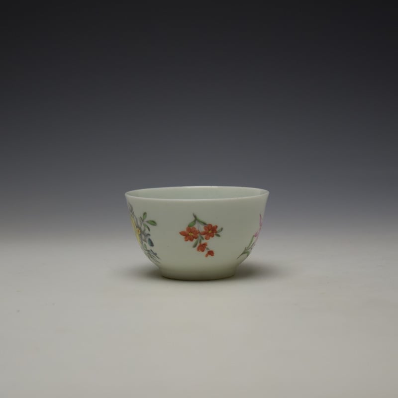 Worcester Floral Pattern Teabowl c1756-58 (5)