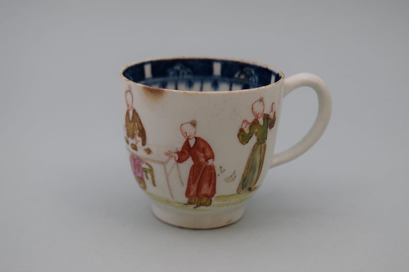 Early Mandarin Nosy Neighbour Pattern Coffee Cup, C1768-70.