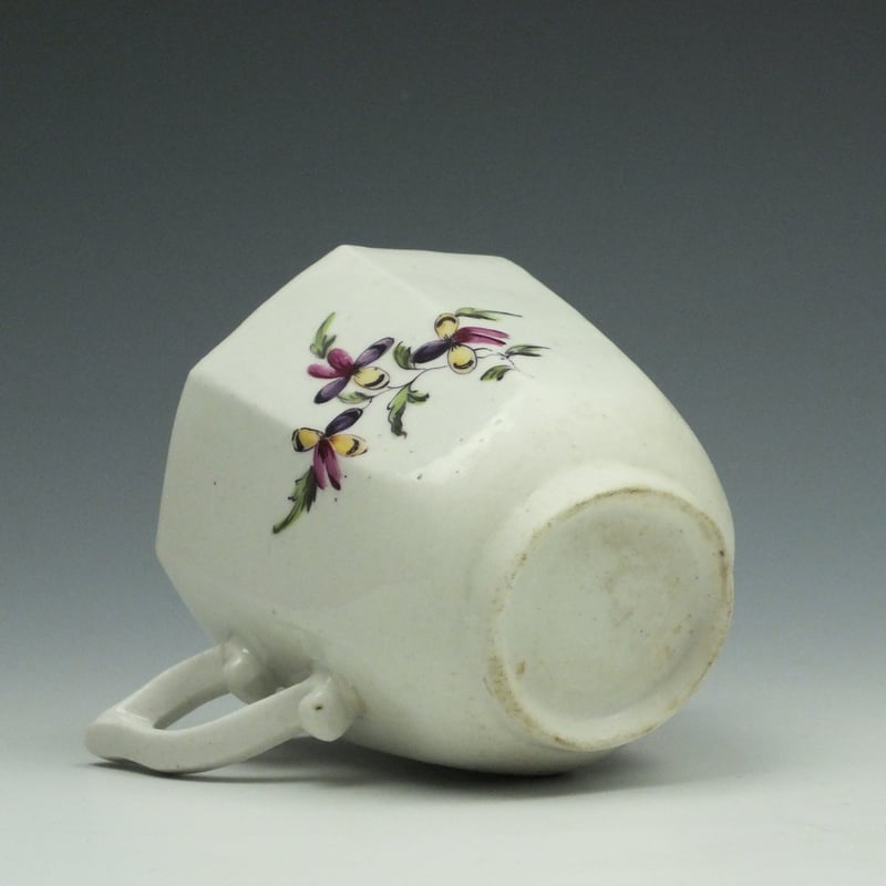 Early Octagonal Derby Floral Pattern Coffee Coffee Cup c1756-60 (8)