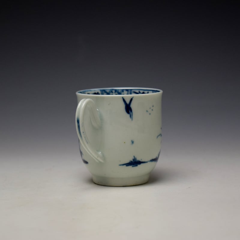 Worcester The Walk in a Garden Pattern Coffee Cup c1755-60 (5)