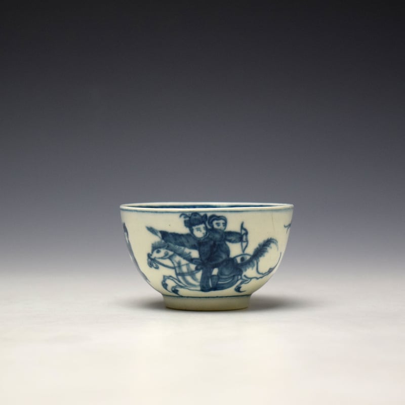 Worcester Eloping Bride Pattern Teabowl and Saucer c1765-70 (3)
