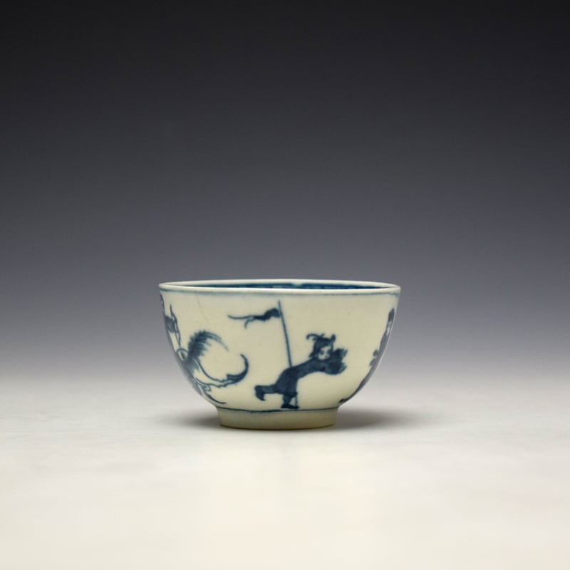 Worcester Eloping Bride Pattern Teabowl and Saucer c1765-70 (6)