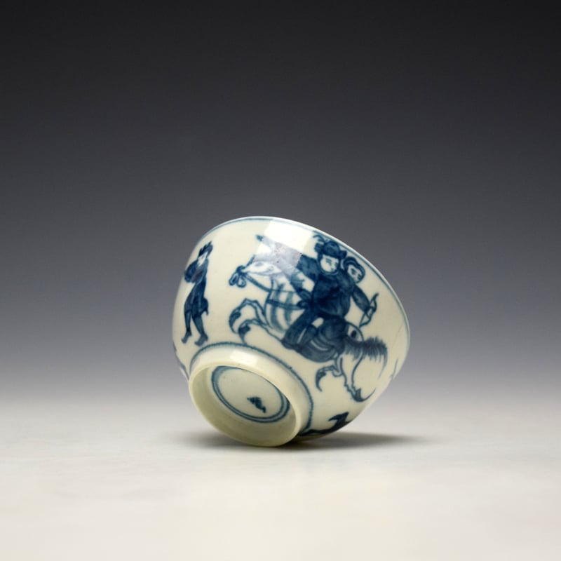 Worcester Eloping Bride Pattern Teabowl and Saucer c1765-70 (8)