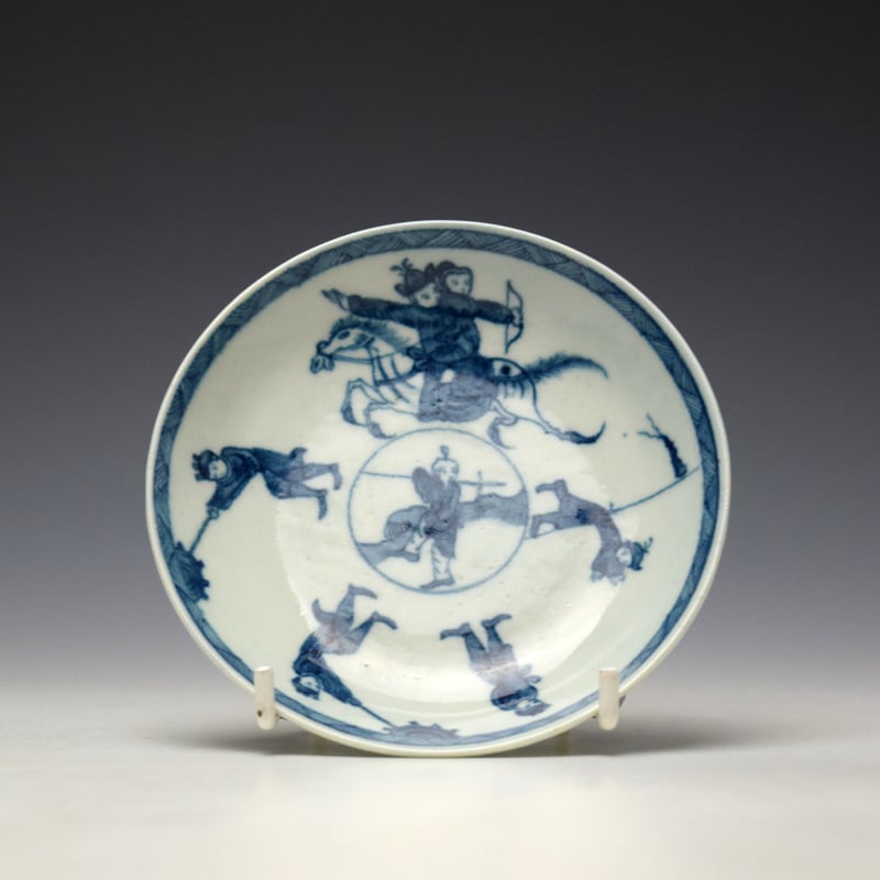 Worcester Eloping Bride Pattern Teabowl and Saucer c1765-70 (9)