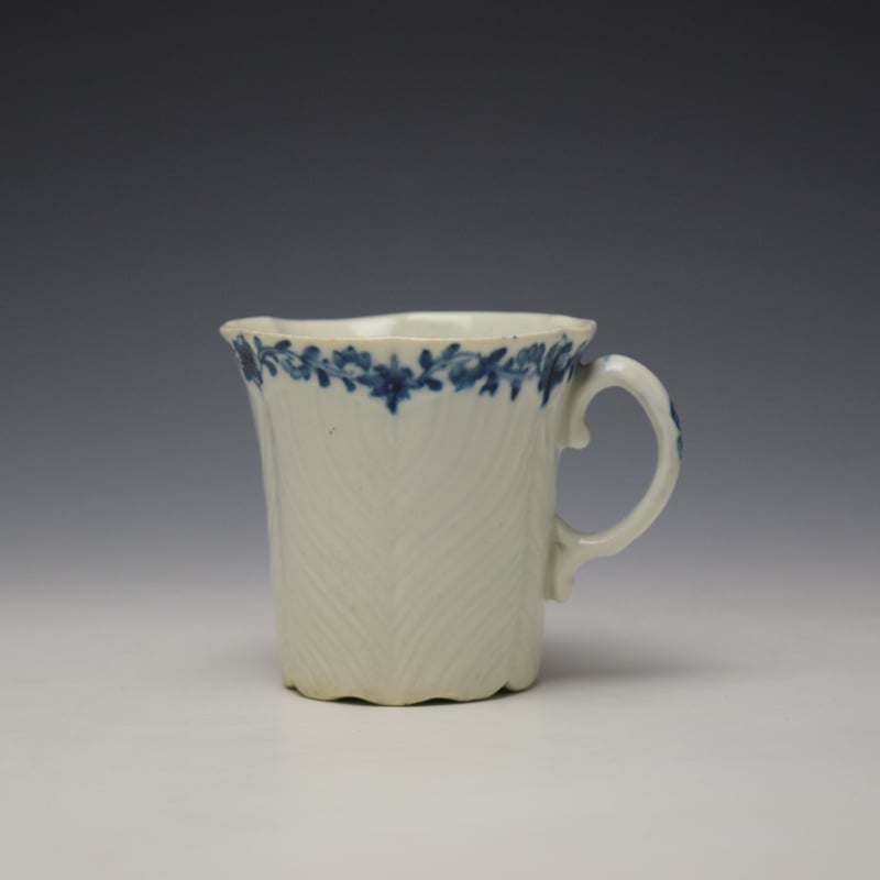 Feather Mould Floral Boarder Coffee Cup Ex Zorensky Collection c1757-60