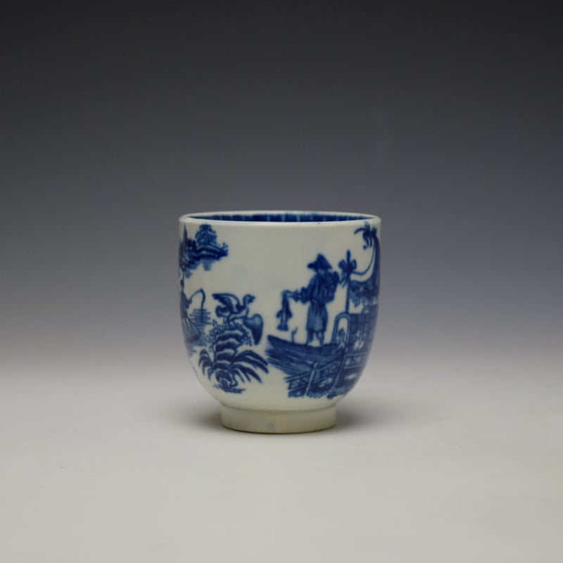 Worcester Fisherman Pattern Coffee Cup c1775-85 (2)