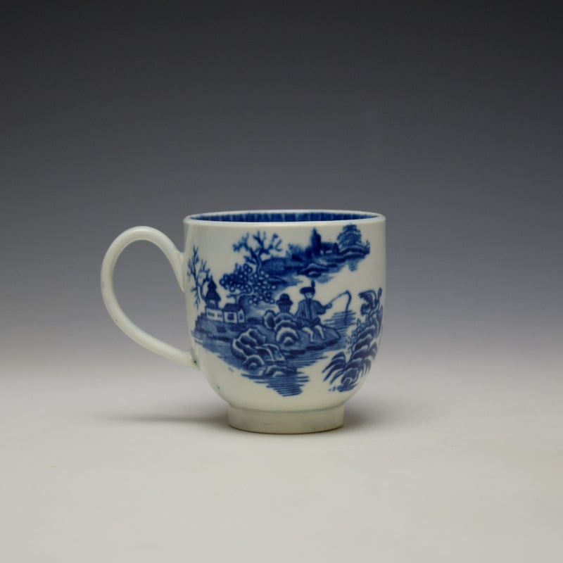 Worcester Fisherman Pattern Coffee Cup c1775-85 (3)