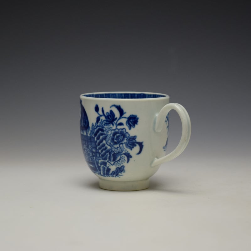 Worcester Fisherman Pattern Coffee Cup c1775-85 (5)